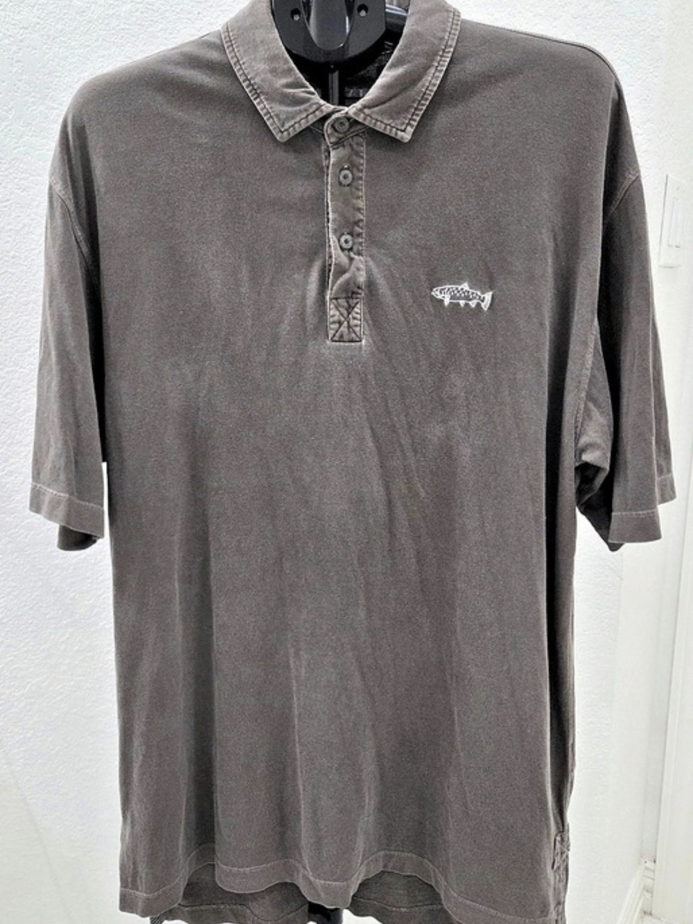 Orvis Men's Polo Shirt Brown Size Large
